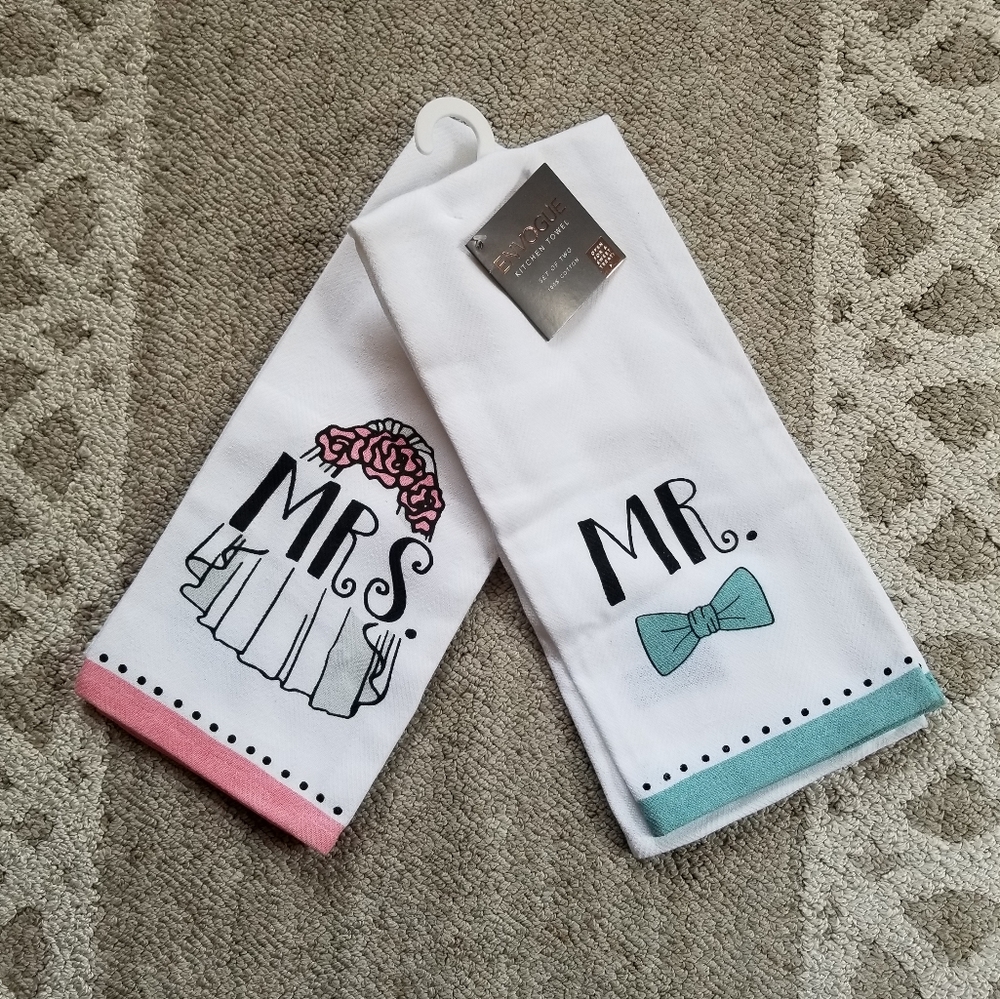 Envogue Kitchen Towel Set Mr. & Mrs.